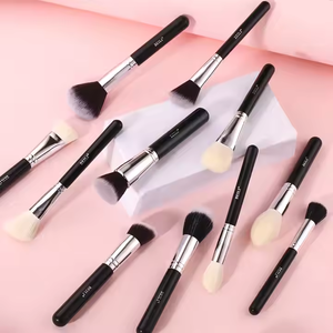 Venta al por mayor logotipo personalizado Morph polvo suave mezcla de pelo natural de lujo 30 piezas mango de madera negra juego de brochas de maquillaje - Product Image 5