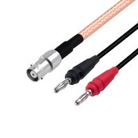 Cable Coaxial de Alta Tensión SHV 5000V con Conector Tipo Banana RG142 de 50 Ohmios, Doble Trenzado con Blindaje de Cobre, DC-6GHz, Plateado