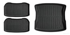 Tapis de coffre avant et arrière Ecofly toutes saisons en caoutchouc TPE, ensemble complet de 6 pièces pour <span class=keywords><strong>Tesla</strong></span> <span class=keywords><strong>Model</strong></span> 3/<span class=keywords><strong>S</strong></span>/X/Y, tapis de coffre avant et arrière complets - Product Image 2