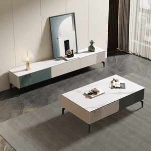 Bàn cà phê khung kim loại Hiện Đại Đồ nội thất phòng khách phong cách Ý đơn giản bàn ghế sofa - Product Image 4