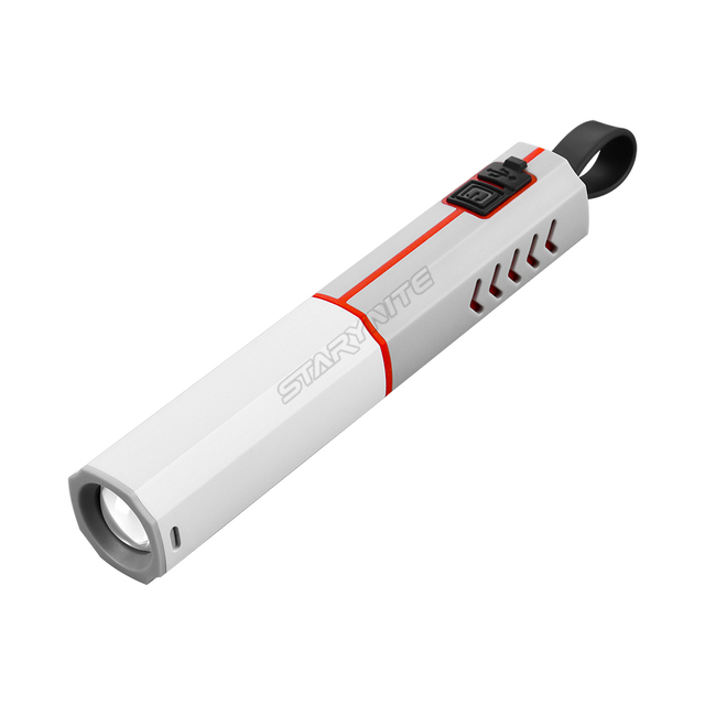 STARYNITE ABS Plastic White Laser 18650 Battery Zoom Rechargeable Led Flashlight for Gift