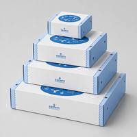 Boîte d'expédition en carton ondulé sur mesure, robuste, recyclable, extra-dur, en carton blanc écologique, avec laminage mat personnalisé 3 plis, de qualité supérieure