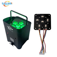 Luz de Escenario LED RGBAW UV Sailwin, Alimentada por Batería, con Placa Base de 2.4Ghz y Batería de 8800MAH para Luz LED Par