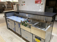 Comptoir de bar mobile et pliable en acier inoxydable personnalisé YITUO, station de cocktails, poste de travail pour barman