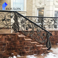 Balustrades d'escalier en fer forgé au design classique et personnalisé, garde-corps d'escalier moderne pour projets