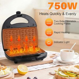 Machine à sandwich 3-en-1 en gros, appareil électrique de petit-déjeuner 750W, gaufrier 3-en-1, presse panini électrique domestique, grille-pain SW001 - Product Image 3