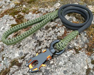 Guinzaglio per cani di grandi dimensioni guinzaglio per cani con corda da arrampicata per impieghi gravosi con moschettone a rana guinzaglio per cani con manico intrecciato in Paracord - Product Image 3