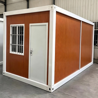SKYLINE Casa Contenedor Prefabricada Modular Moderna con Acabado de Madera, Construcción Rápida, Personalizable, para Hogar, Tienda, Hotel, Escuela, Transpirable
