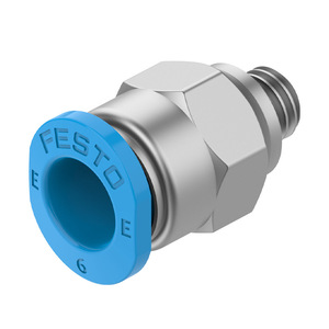 Festo <b>Quick</b> Connect Straight <b>Connector</b> NPQE-D-R12-Q6-P5 Brass Pneumatic Parts - Product Image 1
