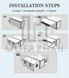 Maison modulaire préfabriquée flexible et extensible de 20 pieds/40 pieds, 2 à 3 chambres, maison portable pour location de vacances et appartement pour grand-mère - Product Image 6