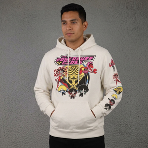 Sudadera con capucha y cremallera para hombre, diseño Powerpuff Girls, con bolsillo canguro y cordón, servicio OEM, 100% algodón, talla grande, para invierno - Product Image 1