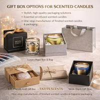 Bougie parfumée minimaliste en pot en céramique pour les marques de parfums d'intérieur, avec logo personnalisé et coffret cadeau