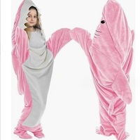 Hot Shark sac de couchage dauphin baleine une pièce pyjamas flanelle Homewear requin sac de couchage couverture Animal en peluche jouet vêtements