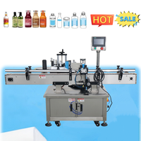 Machine d'étiquetage automatique de bouteilles, applicateur d'étiquettes adhésives pour bouteilles rondes, pour produits alimentaires, cosmétiques et chimiques
