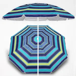 Sombrilla colorida Anti-UV, parasol personalizado para exteriores, playa, venta al por mayor