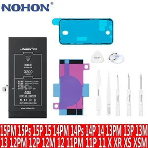 Batería de Polímero de Litio Recargable de Alta Capacidad NOHON para 15 Pro MAX/14/13/12 Pro/11 X/XR/XS/12Mini/13Pro SE/SE2/SE3 - Product Image 3