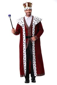 Medieval <strong>King</strong> &amp; Queen Couple Cosplay Set Halloween TV &amp; Movie Vest &amp; <strong>Coat</strong> with Crowns - Product Image 2