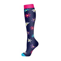 Fitness professionnel respirant Calcetines Animal Fruit dessin animé coloré Nylon longues chaussettes course sport Compression hommes chaussettes