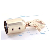 Meilleure vente mousqueton en métal pour femme sac à main gland capuchon d'extrémité de ceinture capuchon d'extrémité de sangle
