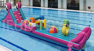 Parcours d'obstacles aquatiques gonflables pour adultes en PVC/Nylon, utilisation intérieure/extérieure, usage résidentiel, parc aquatique, marque IFUN - Product Image 3