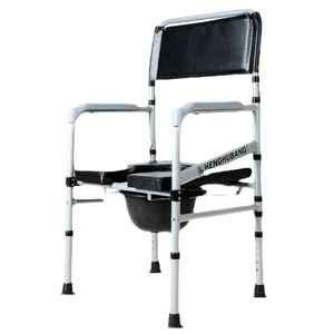 Henghubang <b>Commode</b> Chair Foldable Steel Pipe Toilet Seat For Elderly And Pregnant Women Portable Bathroom Chair - Product Image 5