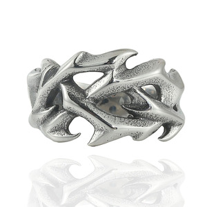 Anillo de Tiranosaurio Rex Plateado para Hombre, Diseño Geométrico Hueco con Forma de Animal, Joyería de Moda, Regalo Punk - Product Image 5