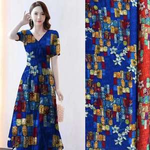 快適な100% スパンレーヨンビスコース織り生地95gsm143cmドレスコスチュームパジャマアクセサリープレーンスタイルレーヨンシフォン - Product Image 1