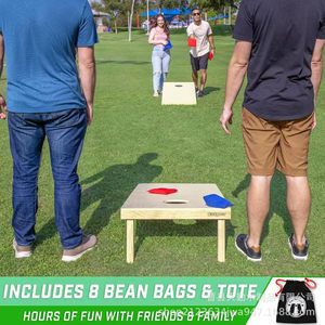 Planche de jeu Cornhole en bois 4x8 pieds avec sac de transport et poches pour jeu en plein air - Product Image 5