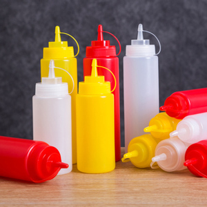 Distributeur en gros <span class=keywords><strong>Ketchup</strong></span> <span class=keywords><strong>Sauce</strong></span> <span class=keywords><strong>Moutarde</strong></span> 8 oz 12 oz Clair En Plastique Condiment Squeeze Bouteille en Vrac - Product Image 6