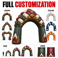 Arche Gonflable Personnalisée Style Patchwork – Porte d'Entrée Gonflable pour Mariage, Exposition, Magasin, Festival, Fête, Décoration Photo