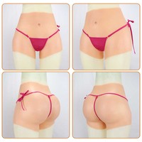 URCHOICE Culotte en silicone et latex pour femme, avec fesses volumineuses et plug vaginal réaliste, pour travesti, taille 6