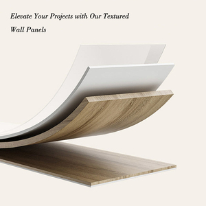 3D <span class=keywords><strong>PVC</strong></span> Faux gỗ tấm Tường cho phòng tắm & phòng tập thể dục không thấm nước chống cháy thiết kế hiện đại 120x240cm khách sạn trang trí nội thất - Product Image 3