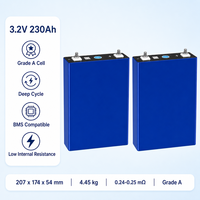 Cellules de batterie prismatiques LiFePO4 de qualité A 3,2 V 230 Ah pour système de stockage d'énergie solaire, expédiées depuis l'entrepôt européen