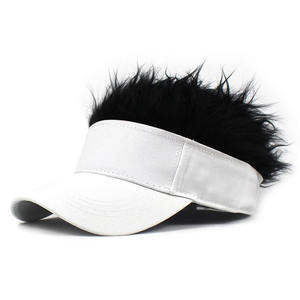 Populaire hommes cheveux visière soleil chapeaux nouveauté cadeau drôle à pointes extérieur poils Golf chapeaux perruque pointe réglable casquettes de Baseball avec logo - Product Image 6
