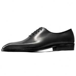 Men's Formal Black Leather Lace up Loafers Spring Big-Toe Business Casual Dress <b>Shoes</b> with Lace-Up <b>Soft</b> <b>Soles</b> & Non-Slip Design - Product Image 2