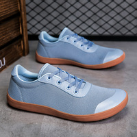 Chaussures de sport décontractées pour hommes, à bout rond, en maille, légères, à lacets, toutes saisons, pieds nus, fabriquées sur mesure