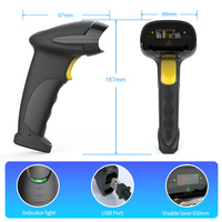 Escáner de Código de Barras Xincode 1D, Pistola Escaneadora de Código de Barras con Cable, Escáner USB Portátil para Lector de Códigos de Barras de Precios X-91013
