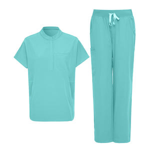 批发舒适风格美甲沙龙水疗工作服快干立领护士制服套装 - Product Image 2