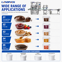 Machine de remplissage et d'emballage pour pots de confiture, miel, beurre de cacahuète, sauce tomate, moutarde, curry, crème au chocolat et pâtes à tartiner
