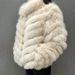 Vente flash - Veste en fourrure de renard véritable réversible pour femme, Casaco De Pele du Brésil, à bouton unique, fourrure moelleuse - Product Image 4