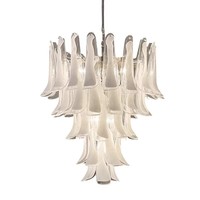 Lustre moderne en verre pour salle à manger, lampe suspendue chromée pour salon, décoration intérieure, lustre pour hall d'entrée