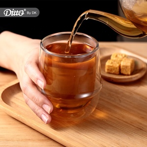 Tazza di vetro a doppia parete ad alta borosilicato all'ingrosso di alta qualità per tè <span class=keywords><strong>o</strong></span> caffè/vetro tazza di tè tazza di caffè bicchiere di vetro - Product Image 3