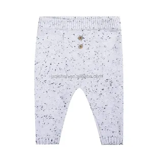 2024 OEM/ODM Custom 100% Cotton Leisure Comfortable Baby Knitted Pants and Baby Knitted Plain Trousers