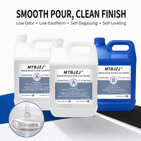Kit de résine époxy liquide bicomposante de qualité alimentaire avec durcisseur pour coulage profond, compatible pigments, pour tables en résine, bois à bords naturels et travaux du bois