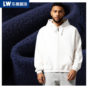 Felpa Invernale con Cappuccio Personalizzata da Uomo, Abbigliamento Sportivo con Zip e Coulisse, Felpa Ispessita in Cotone Felpato 600gsm - Product Image 1