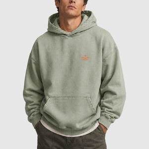 Sudadera con Capucha Extra Grande para Hombre, Estilo Vintage, Lavada y Desgastada, con Logotipo Personalizado, Servicio OEM - Product Image 2