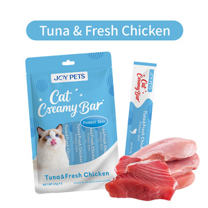 Nourriture humide pour chats de qualité OEM certifiée, poulet, saumon, lapin, haute teneur en protéines, barres crémeuses, friandises, collations - Product Image 3