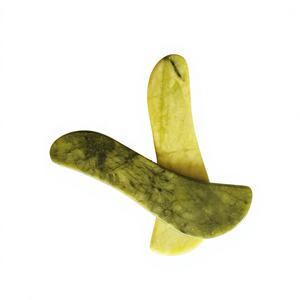 Rouleau de massage Gua Sha de haute qualité avec boîte Masseur de visage en jade naturel Xiuyan avec logo personnalisé - Product Image 4