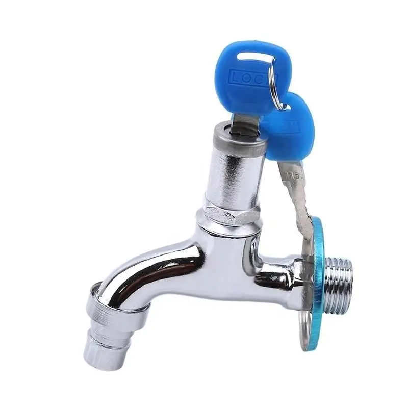 Rubinetto dell'acqua portatile rubinetto esterno per uso domestico con rubinetto a chiave di blocco rubinetto singolo antifurto per rubinetto a risparmio idrico esterno