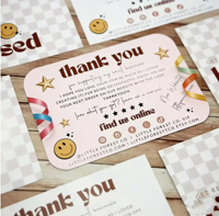 Cartes de remerciement personnalisées pour bijoux haut de gamme, en carton duplex de qualité supérieure, impression numérique, pelliculage, format personnalisé, carte de vœux pour événements